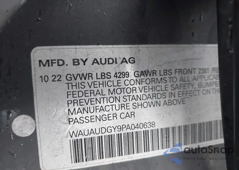 2023 Audi A3 Premium 40 Tfsi Front-Wheel Drive S Tronic z USA, uszkodzony, nr VIN WAUAUDGY9PA040638